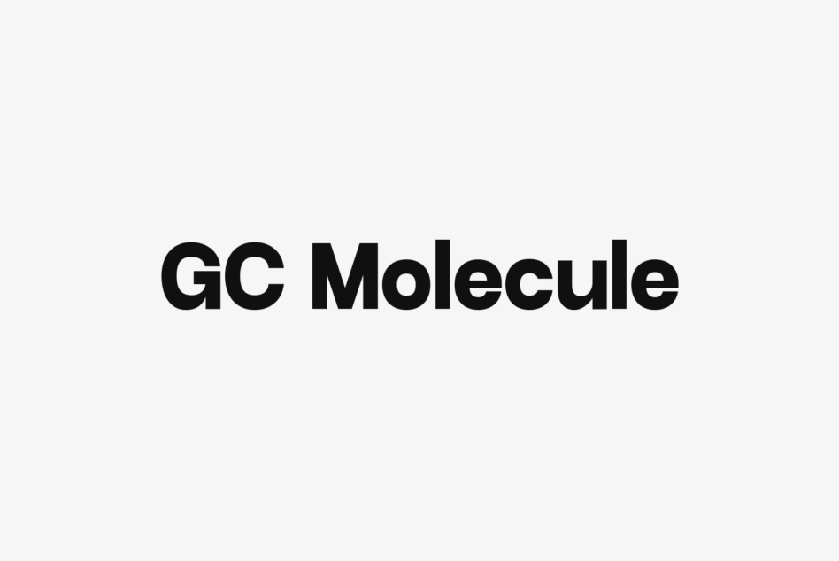 GC Molecule font showing bold sans serif characters in black