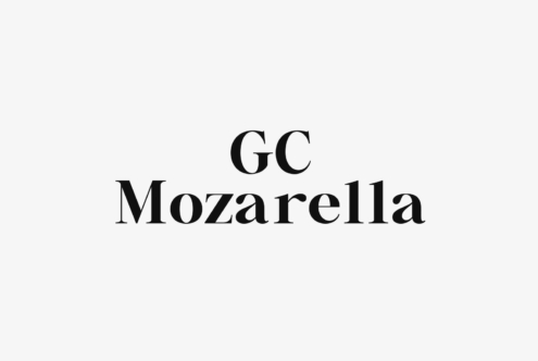 GC Mozarella typeface in elegant serif style centered
