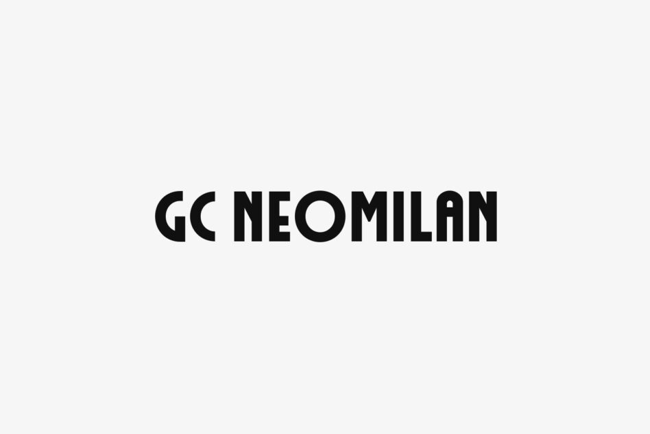 GC Neomilan sans serif typeface in bold black on light background