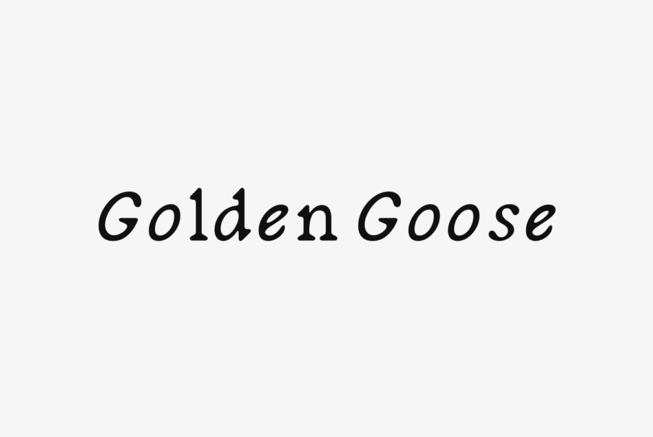 Golden Goose serif typeface specimen on light background