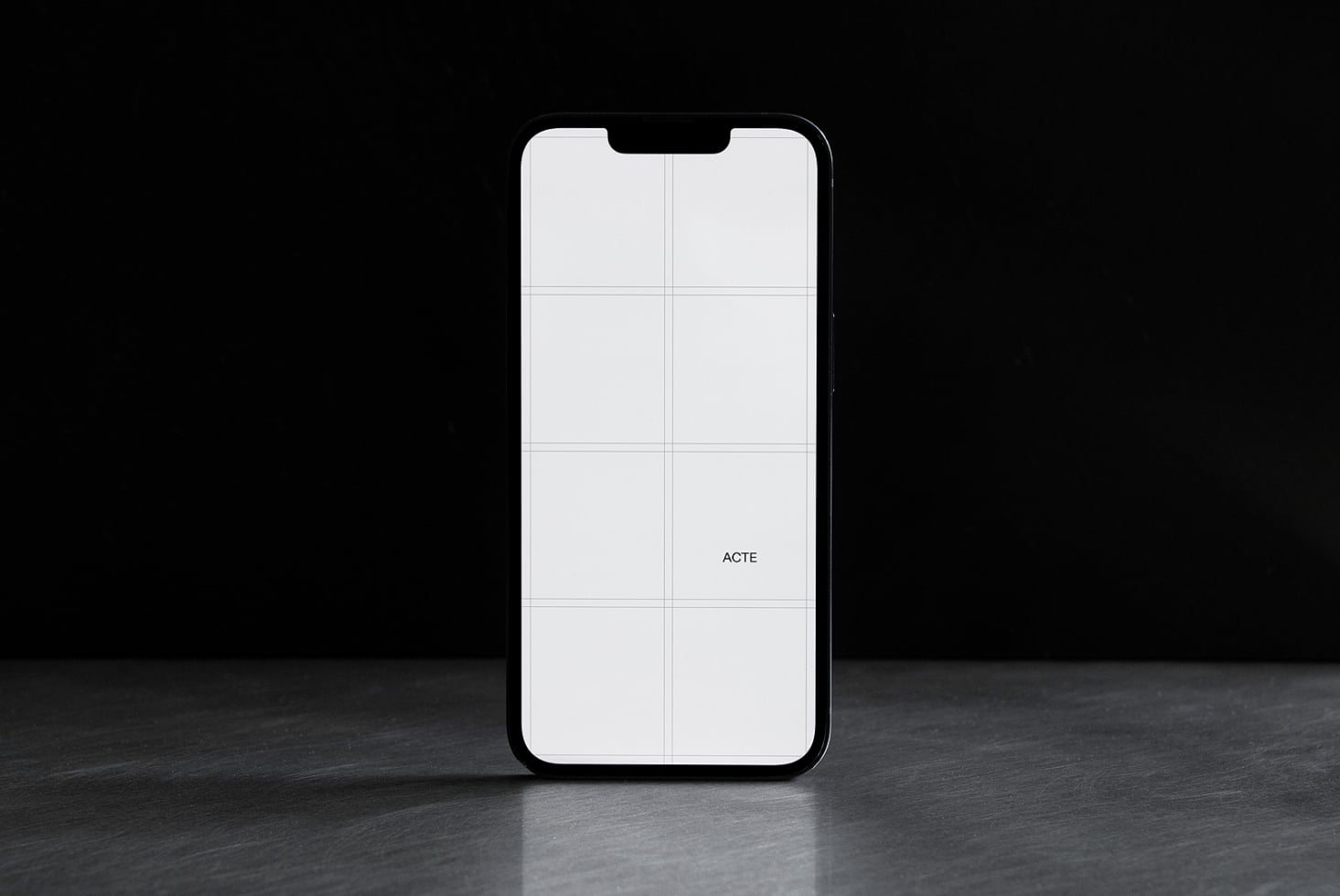 White iPhone with 6-cell grid layout, notch visible at top