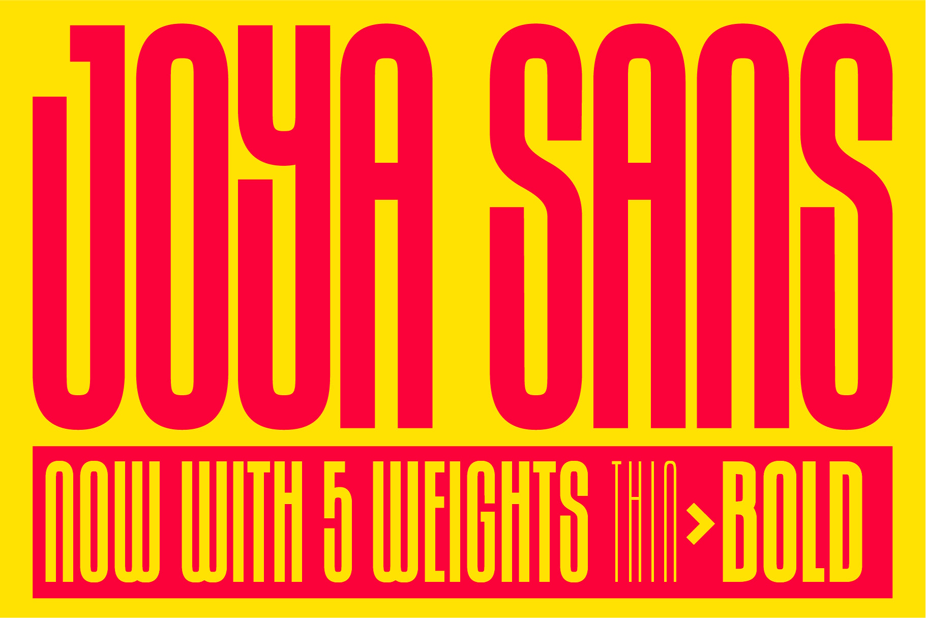 Nooha Sans font displaying large numerals on bright yellow with banner