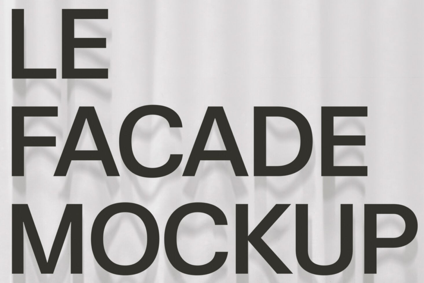Bold sans serif typography reading LE FACADE with dramatic shadow effect