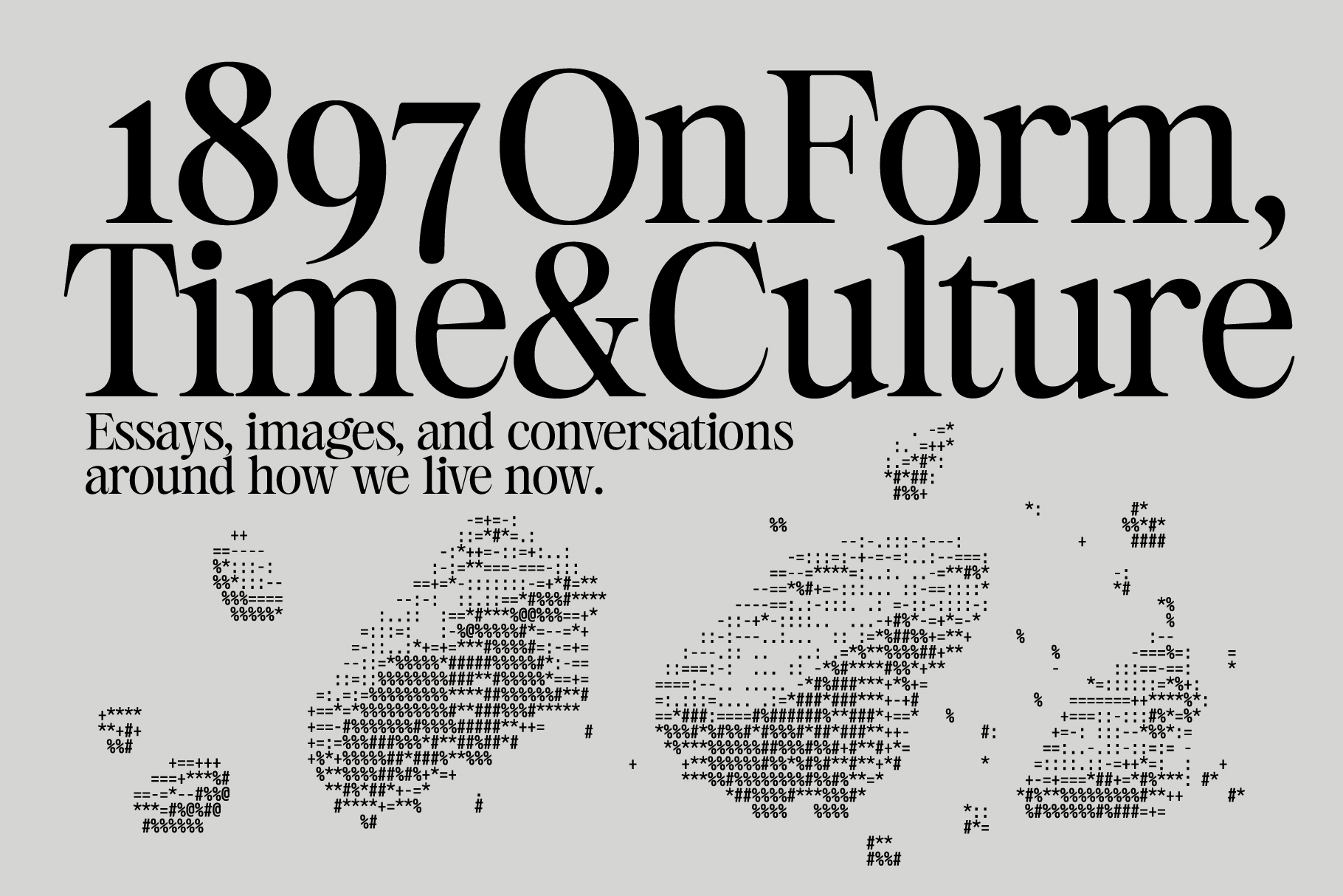 1897 OnForm Time Culture cover with ASCII art illustrations below