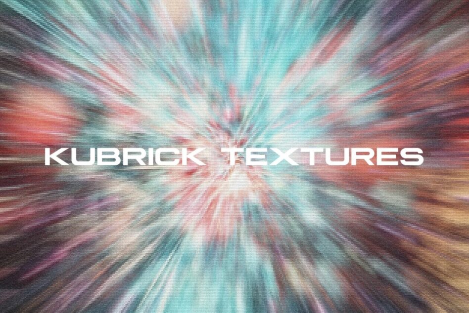 Multicolor radial zoom texture blending teal coral rust motion scanlines