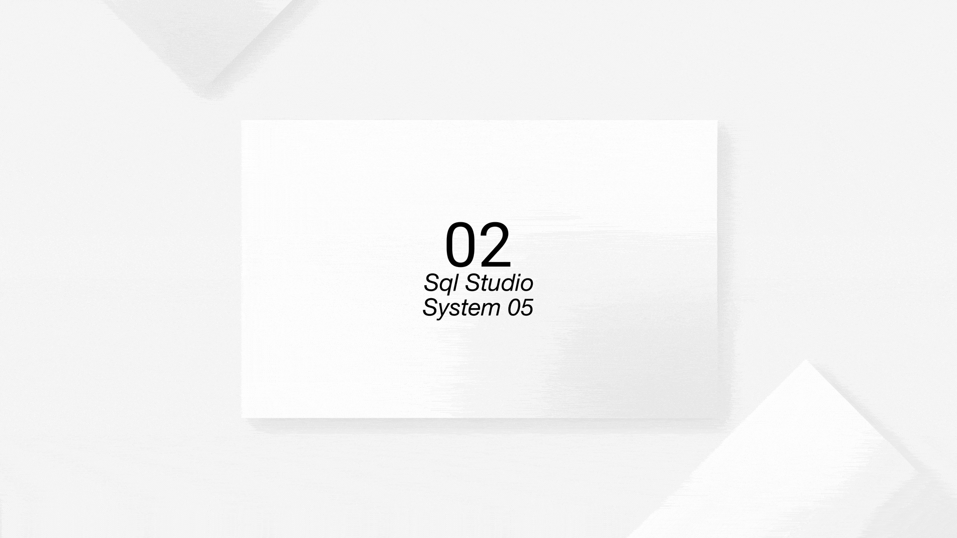 Minimal mockup with white textured elements featuring bold font SQL Studio System 05 ideal for design projects templates branding presentations.
