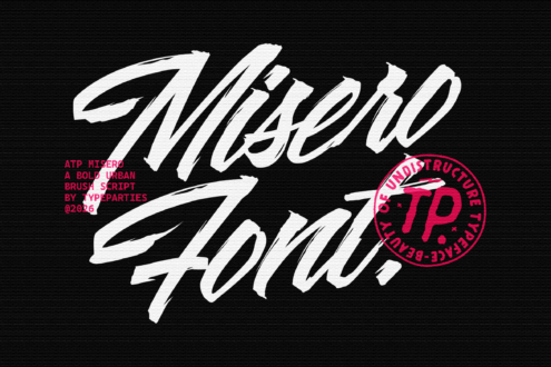 Micro Flow white italic lettering on black background with pink seal mark