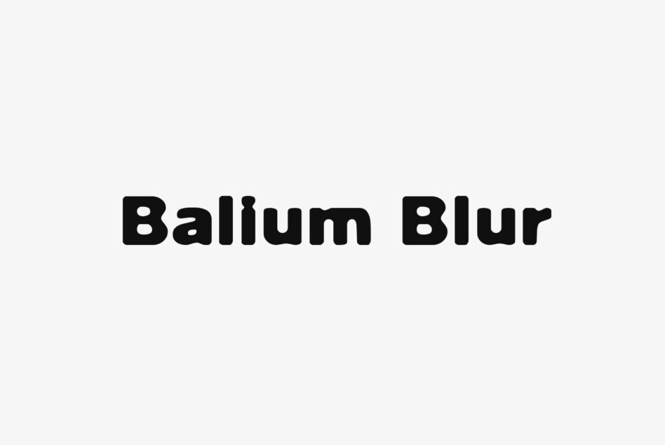 Ballium Blur typeface specimen in bold black text on white background