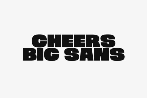 Bold sans serif text reading Cheers Big Sans in black capitals