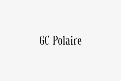 GC Polaire serif typeface displayed in centered black text