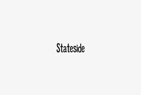 Stateside font name centered on light gray background, clean sans-serif style