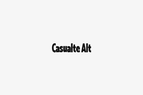 Casualte Alt bold sans serif typeface specimen on light background