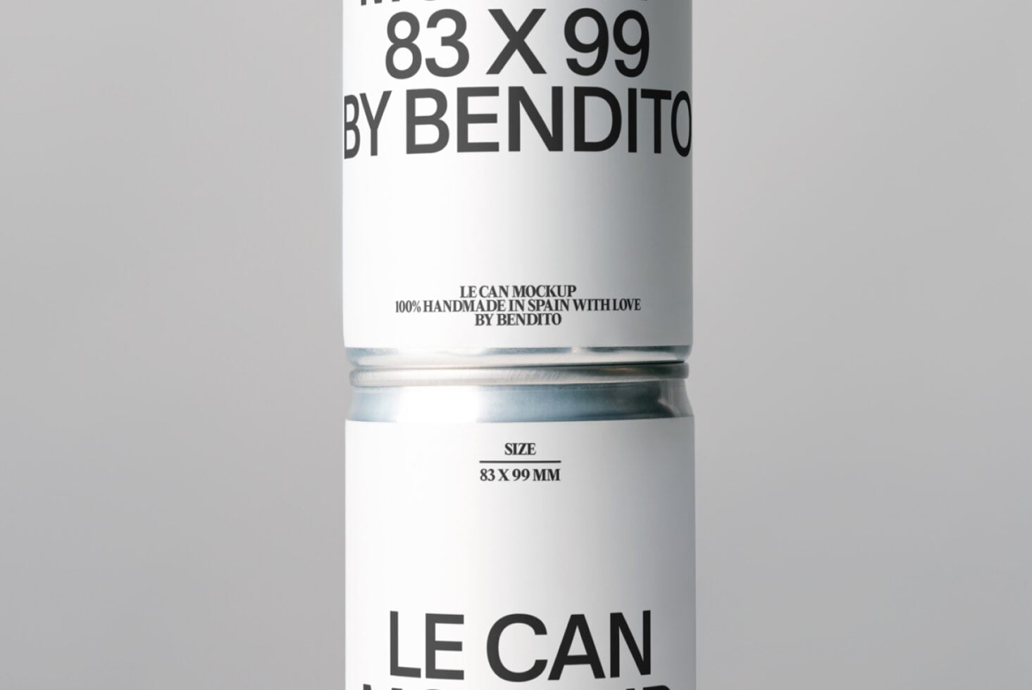 White can mockup close-up showing metallic band with text detail