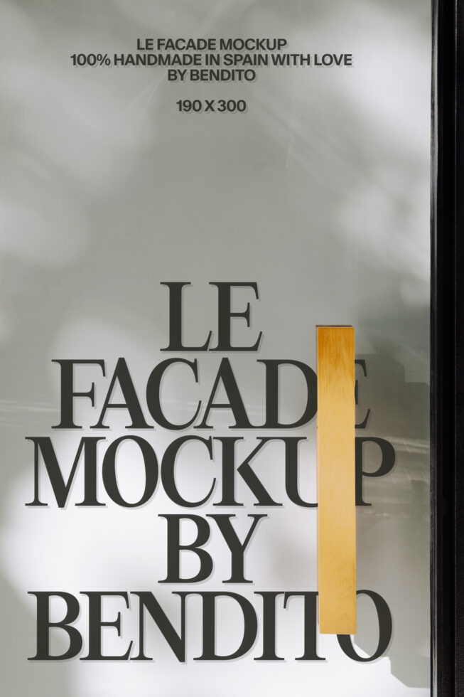 Minimalist poster with serif typography on light background, gold accent bar on right