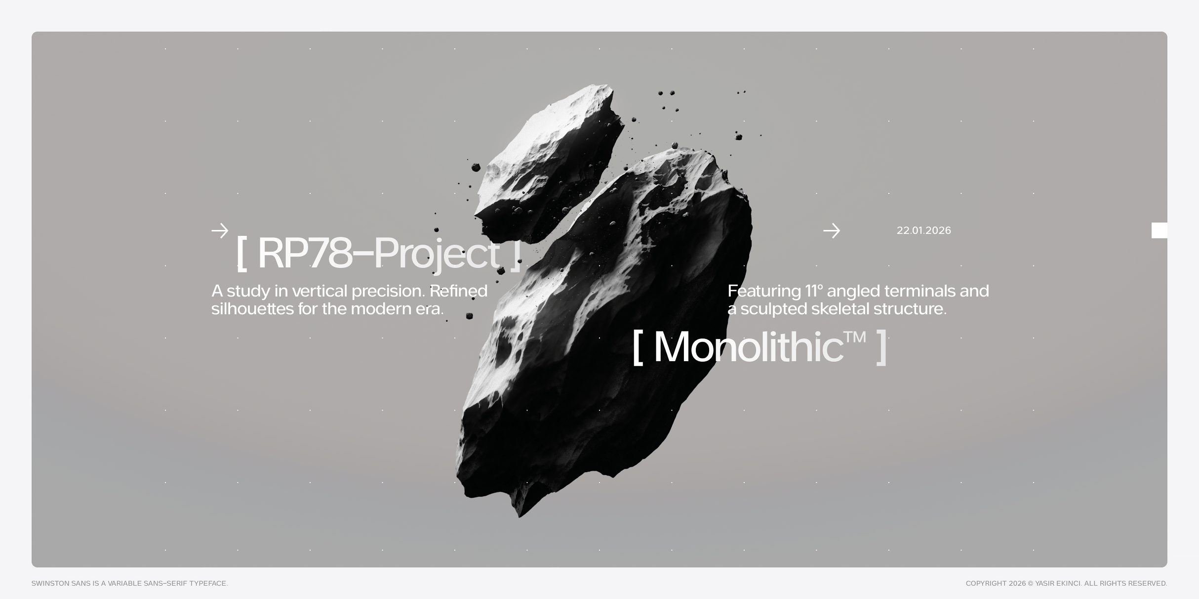 RP78 Project design study with rock formation, angled terminals, modern era