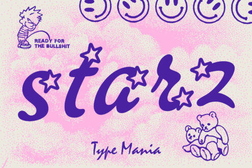Slick 2 on pink grainy background with smiley faces, cartoon characters, Starz font