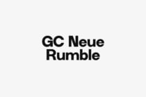 GC Neue Rumble typeface in bold black letters on light background