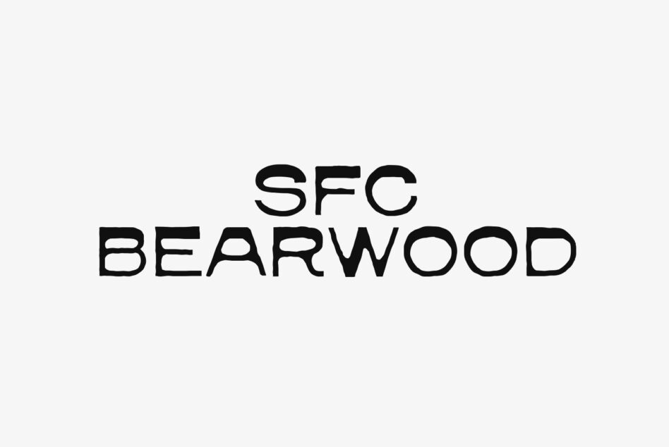 SFC Bearwood sans serif typeface in bold black on light gray