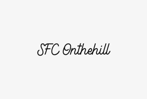 SFC Onthehill script font in thin italic style on light background