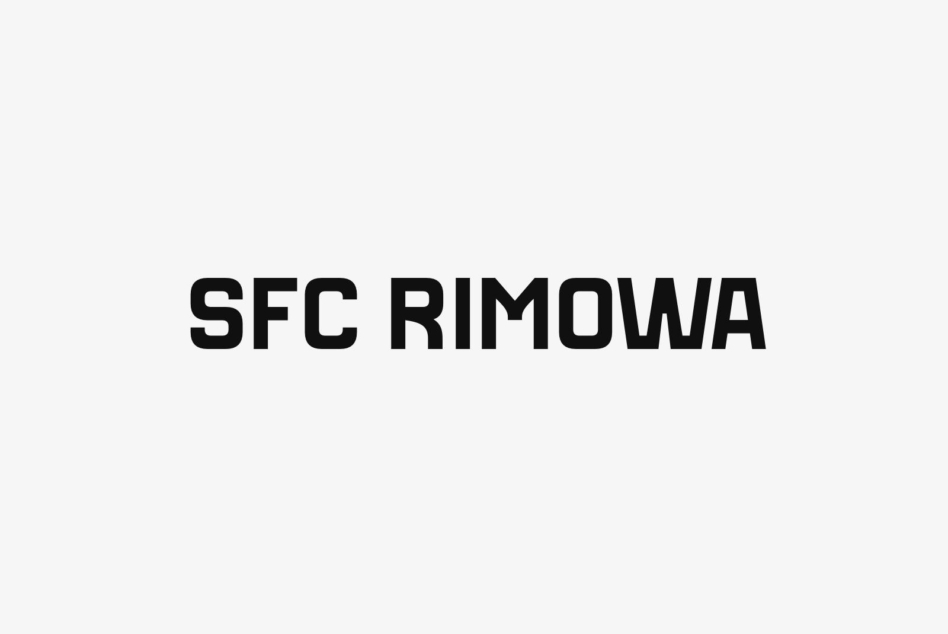 SFC Rimowa sans serif typeface on light gray
