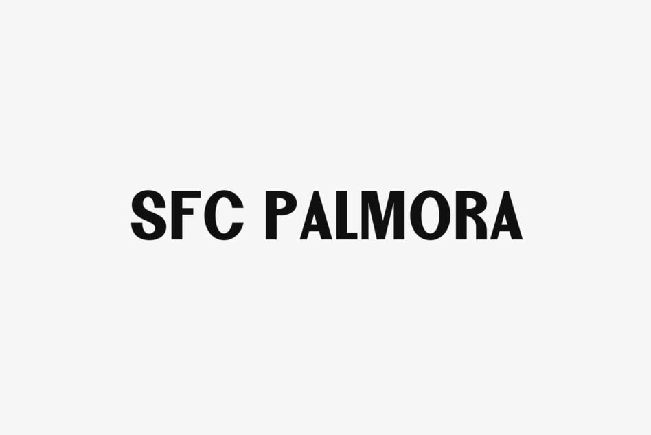 SFC Palmora sans serif font title in bold black on white background