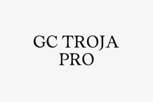 GC Troja Pro serif font displayed in black text on light background