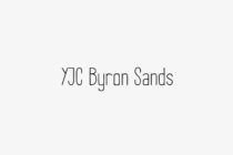 YJC Byron Sands font name displayed in thin serif typeface