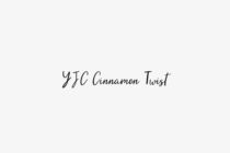 YJC Cinnamon Twist font name rendered in casual handwritten script