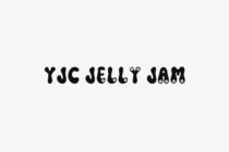 YJC Jelly Jam font name with decorative flourished character details