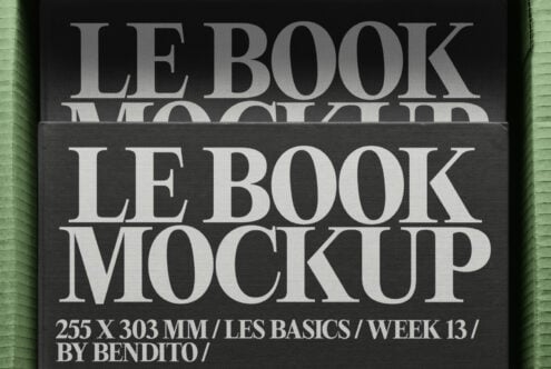Gray book covers with white serif letters layered on dark textured background