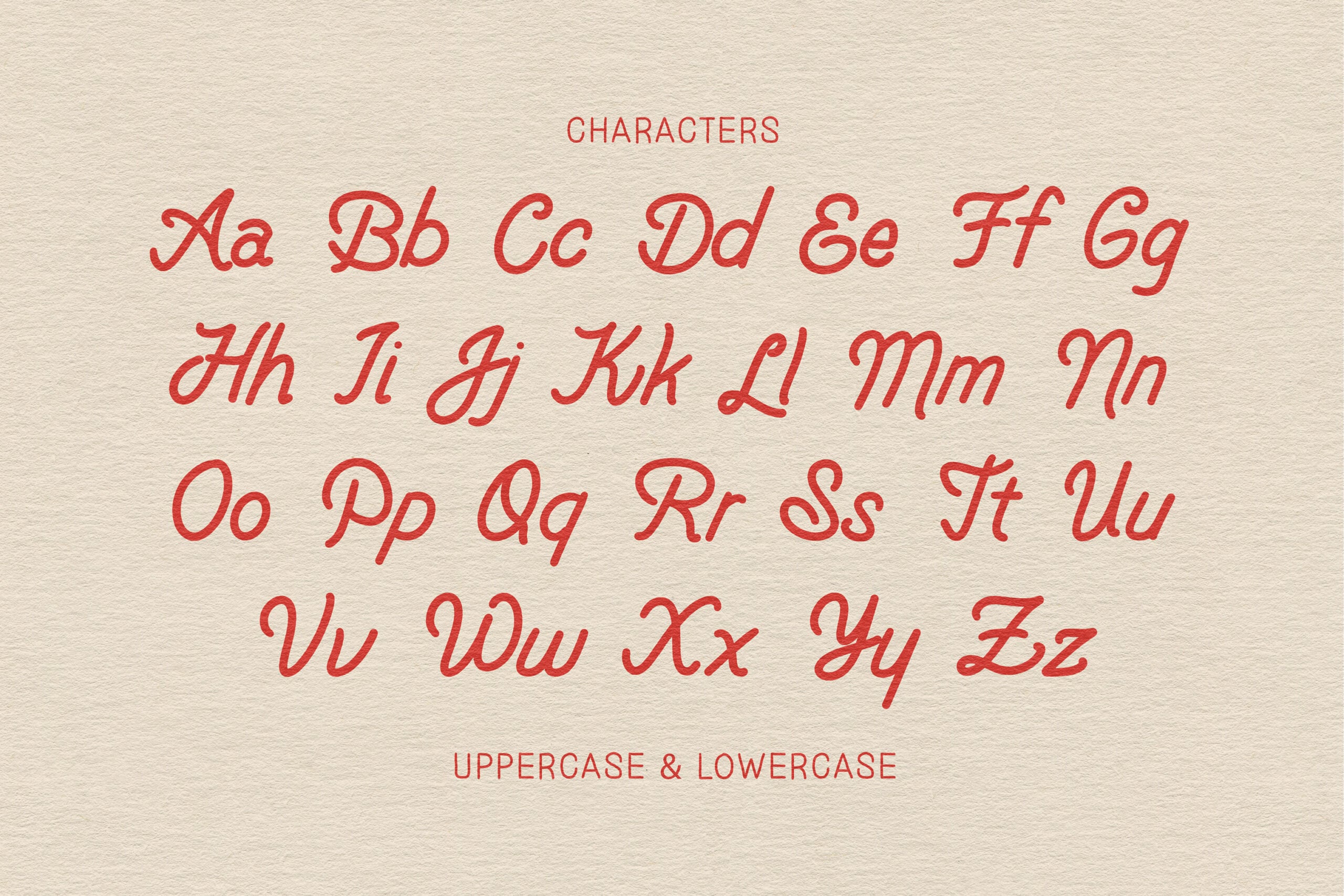 Waymark script font complete character set uppercase lowercase letters displayed