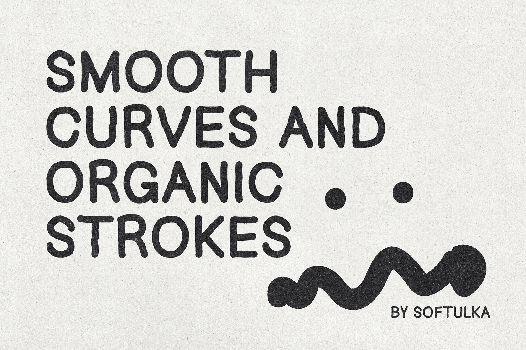 Text saying smooth curves organic strokes with wavy decorative element by Softulka