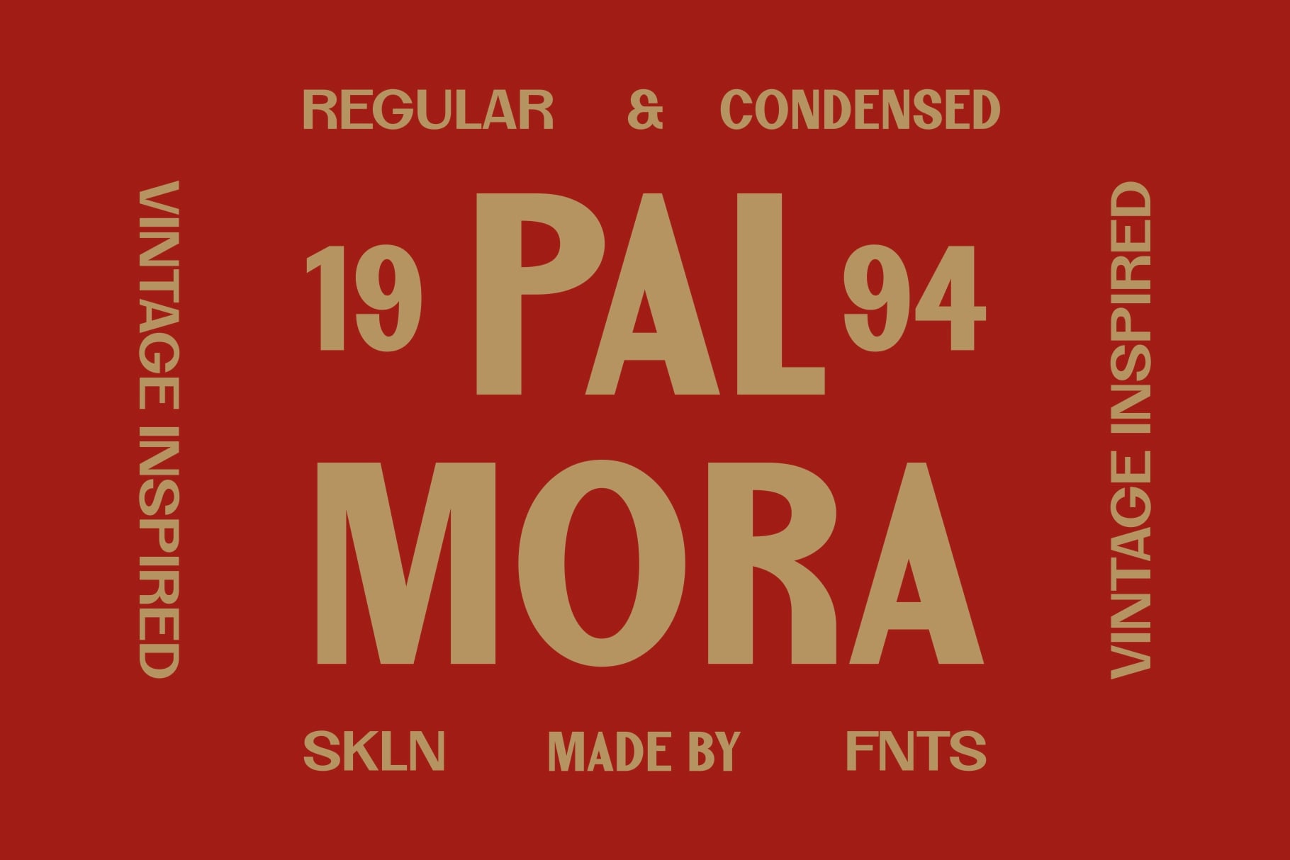 Palmora font family specimen 19 regular condensed vintage inspired design