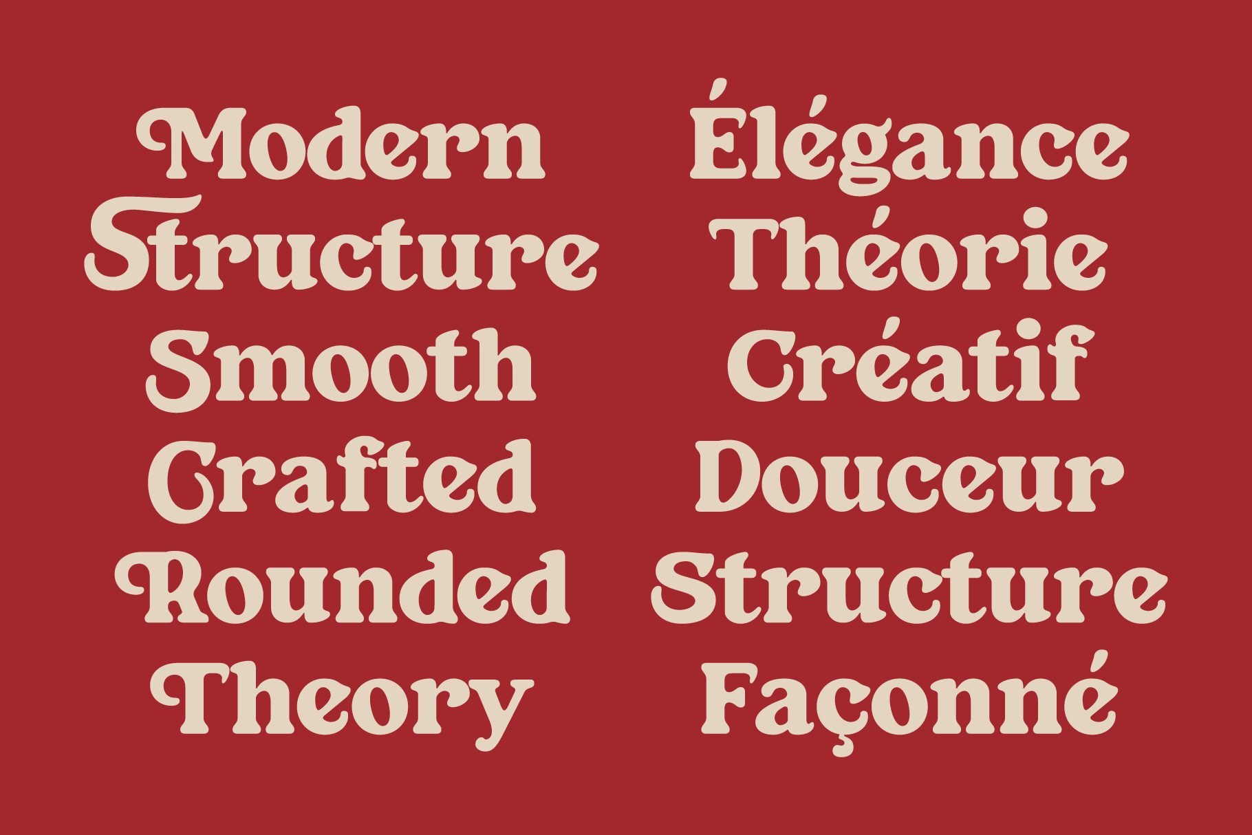 Lingyards serif font display on red background with cream text showing classic typography variations