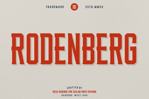 RODENBERG font by Bagerich Type Foundry
