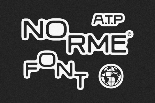 Bold typography graphic design featuring Norme font on a textured background ideal for designers seeking unique fonts and creative typography assets.