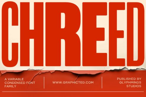 Bold serif font specimen showcasing variable weight options