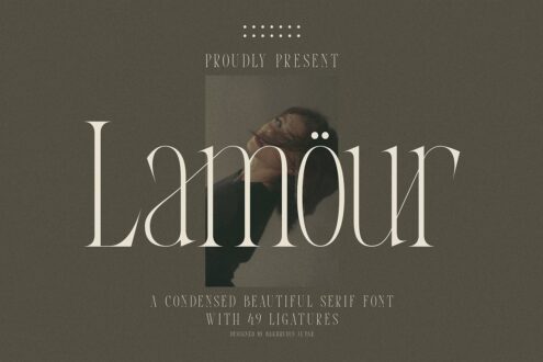 Lamour font by rooomspace creative lab