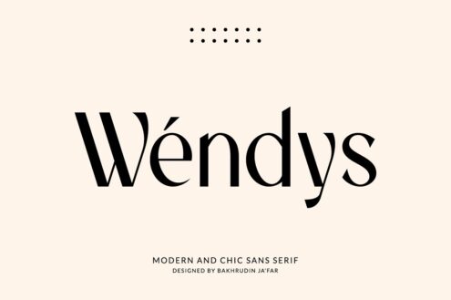 Wendys font by rooomspace creative lab