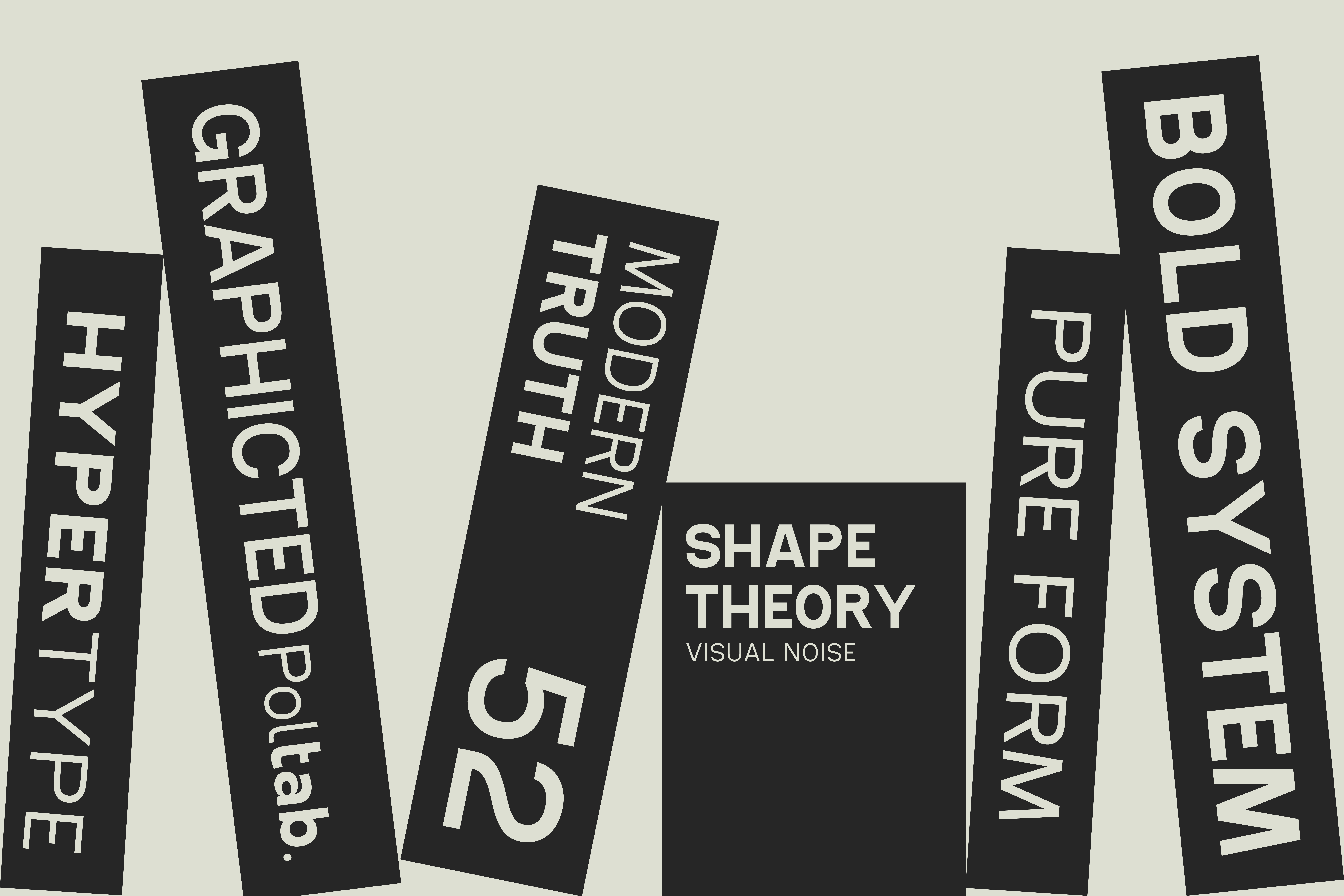 Bold typographic poster design featuring modern fonts and geometric layouts for graphic, template, font, and mockup use by designers.