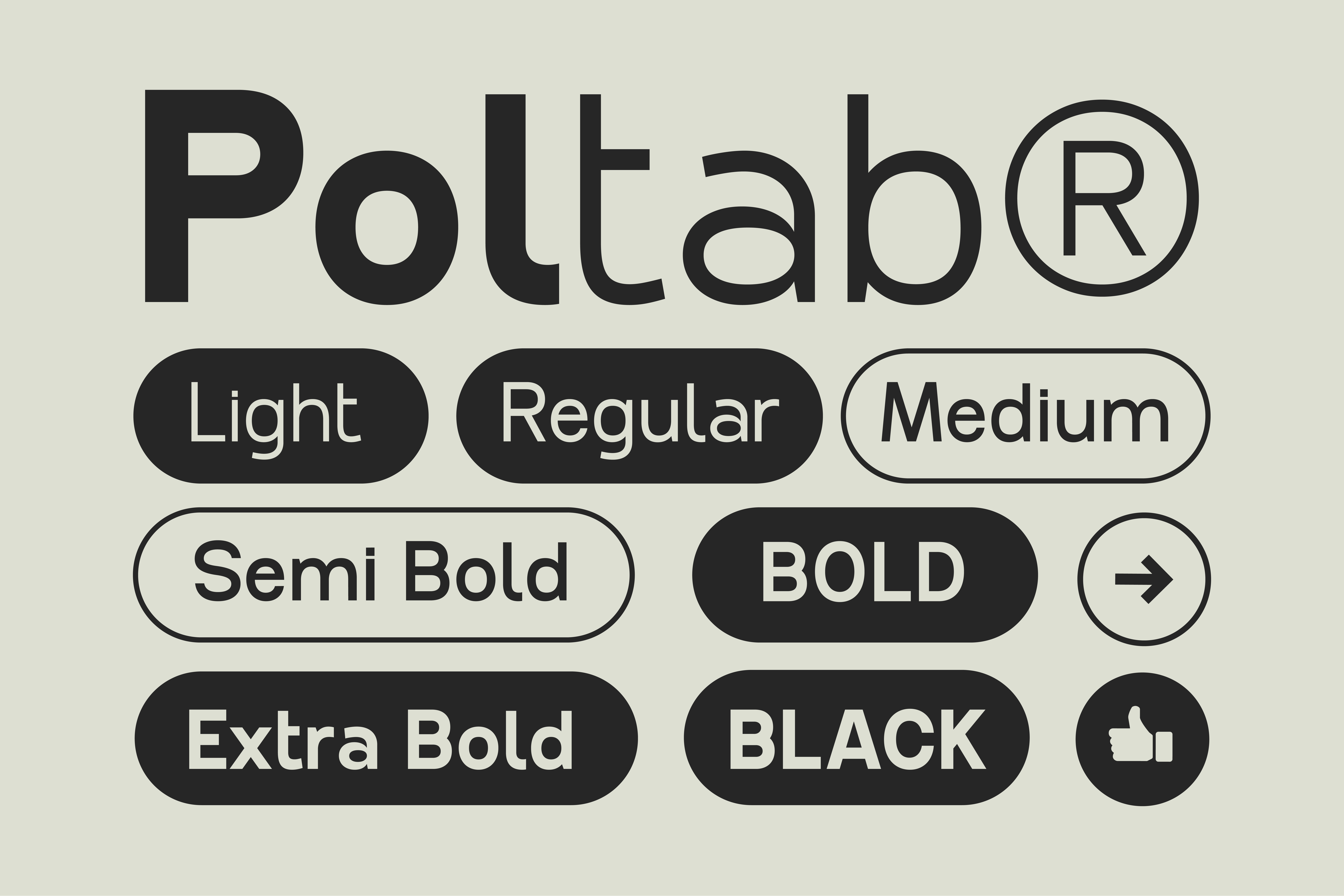 Modern font design showcasing different weights from Light to Black. Ideal for designers seeking versatile typography options. Suitable for templates.