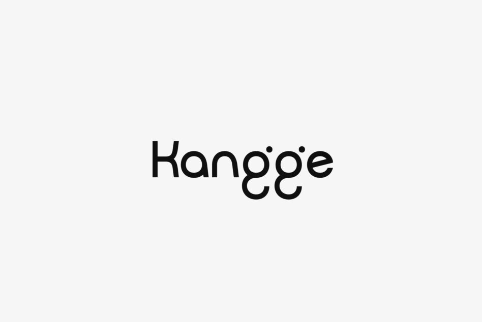Kanggee typeface minimal wordmark displayed on light neutral background