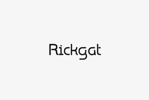 Rickgat monospace typeface displayed on minimalist background
