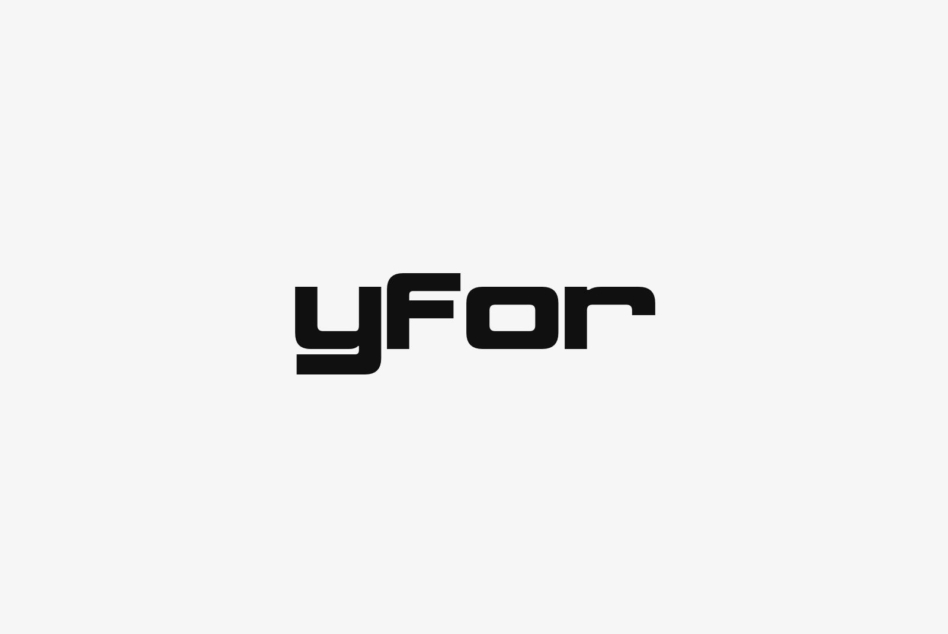 Yfor geometric sans serif font in bold black