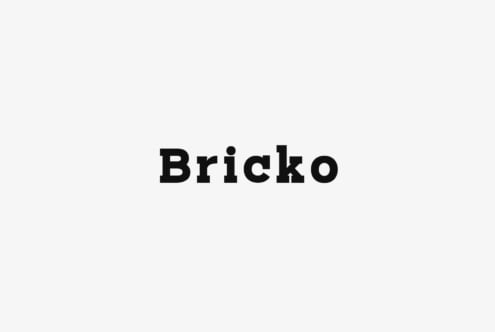 Bricko bold slab serif font in heavy weight
