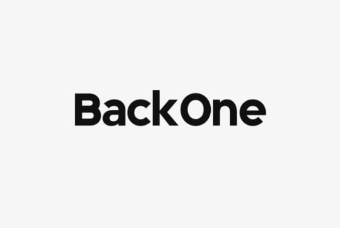 BackOne sans serif typeface bold black lettering