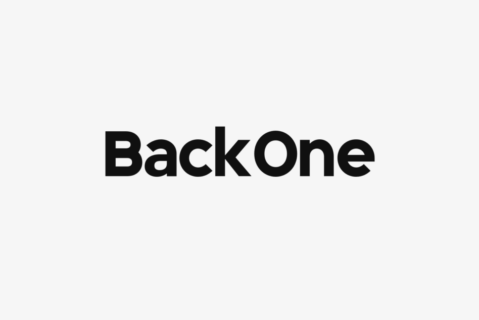 BackOne sans serif typeface bold black lettering