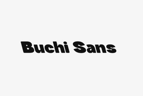 Buchi Sans heavy weight black slab serif font style