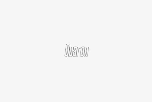Quaron in outlined geometric display font
