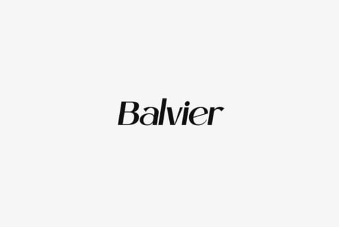 Balvier italic serif typeface on neutral background